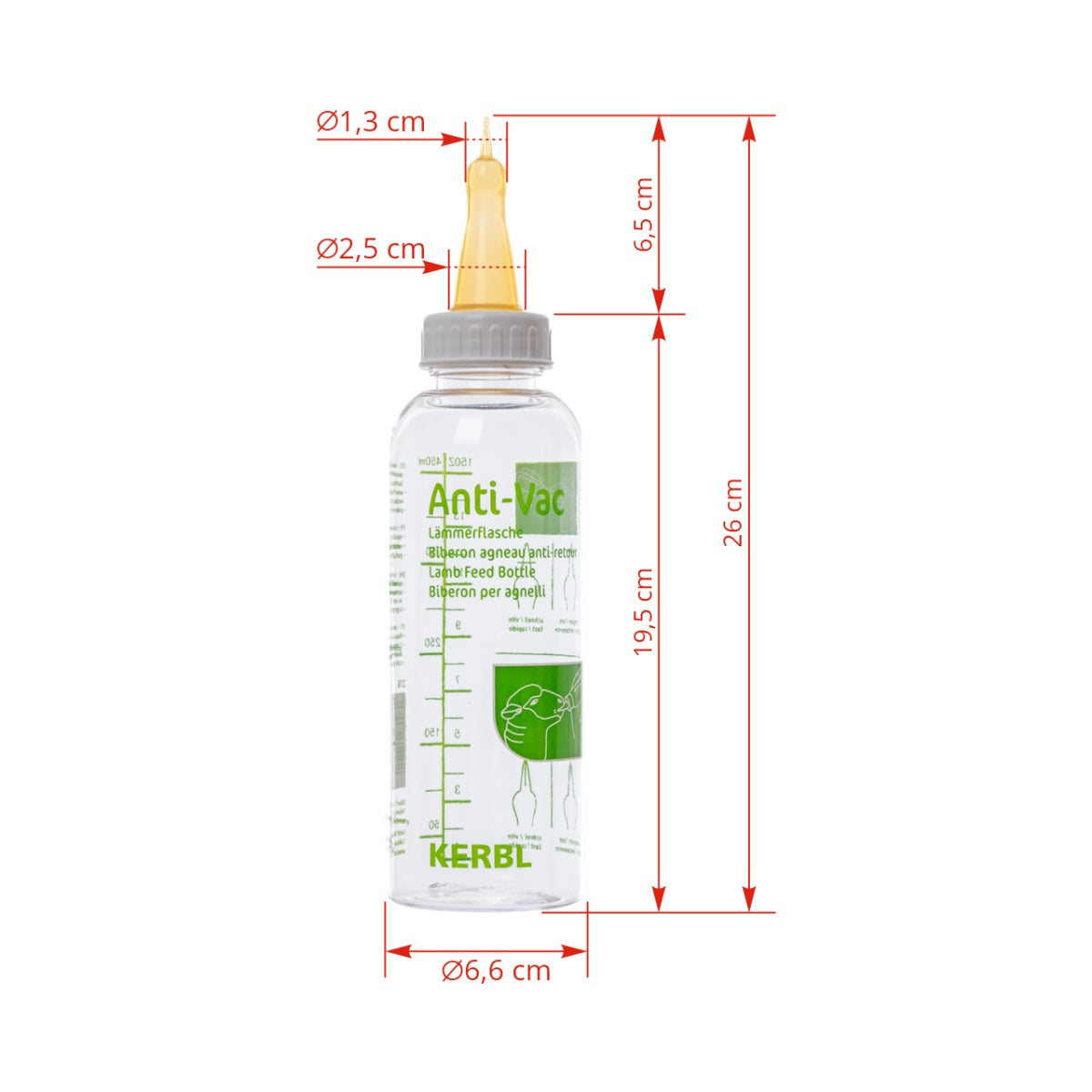 Bidon de alăptare pentru miei și iezi, 450 ml, AntiVac