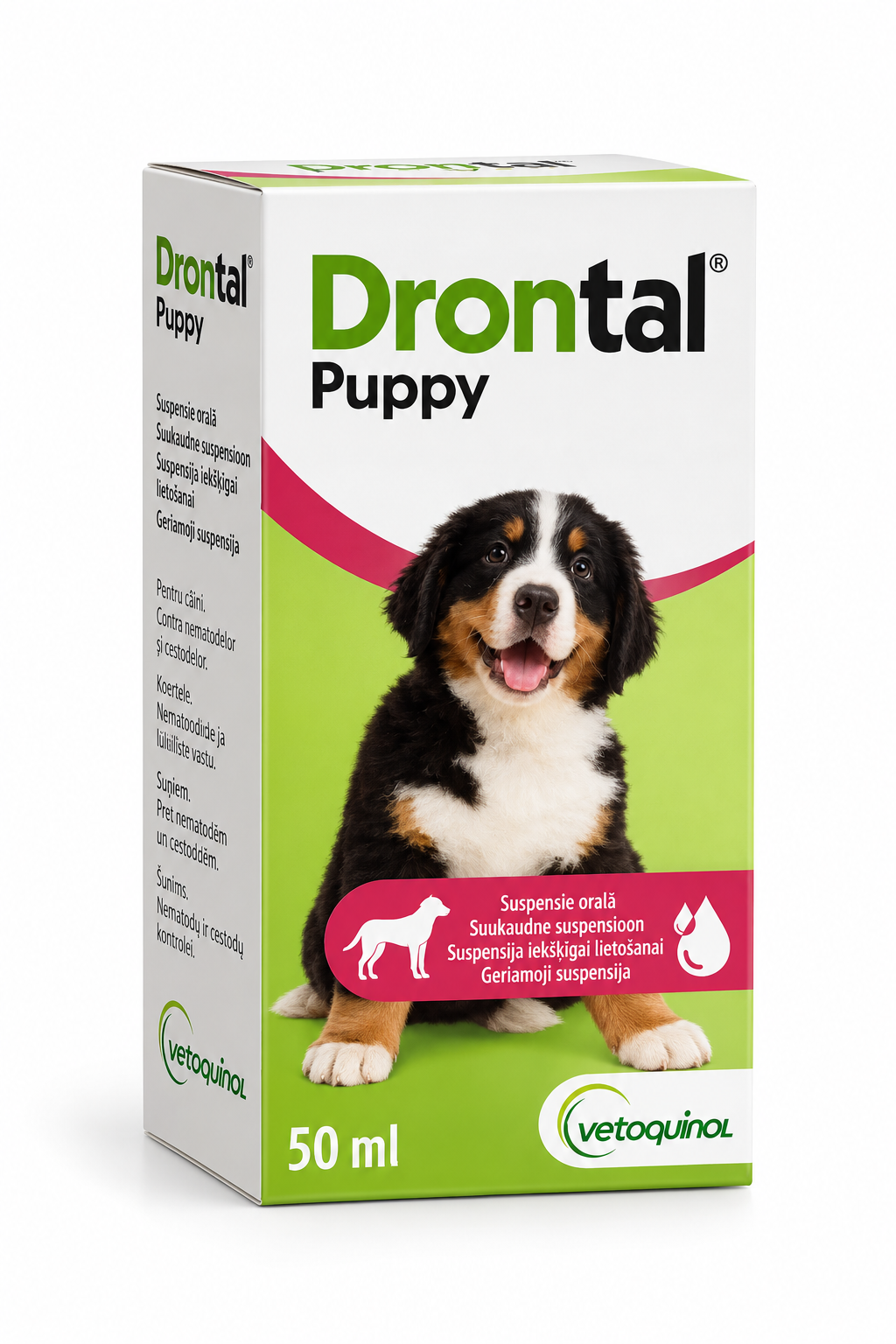 Drontal Puppy 50 ml – suspensie orală pentru deparazitarea cățeilor
