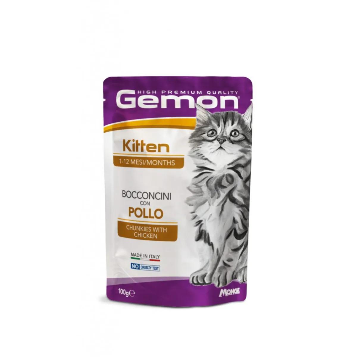 Gemon Kitten cu Pui, hrană umedă pentru pisoi 100 gr