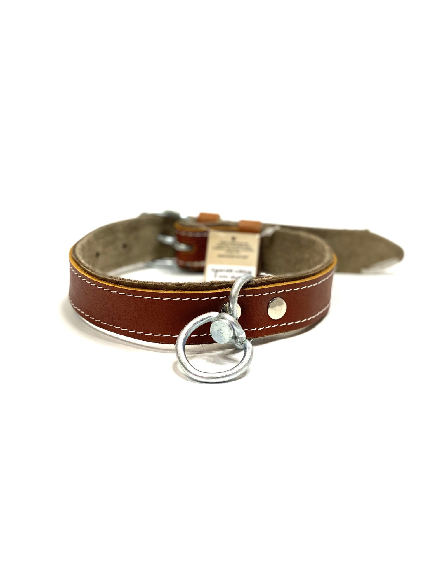 Zgarda caine, piele dubla maro