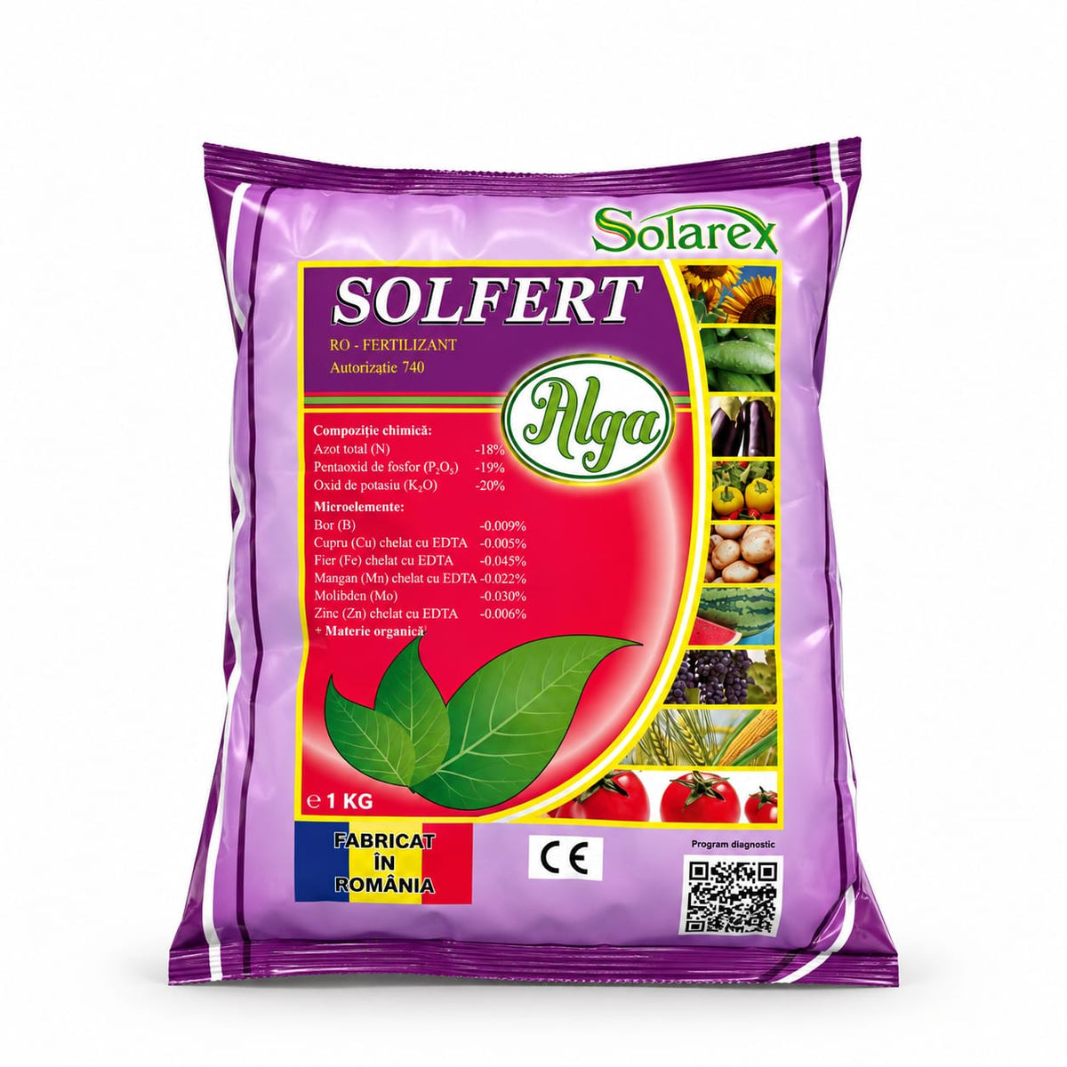 SOLFERT Alga 18-19-20 – îngrășământ complex cu microelemente, 1 kg