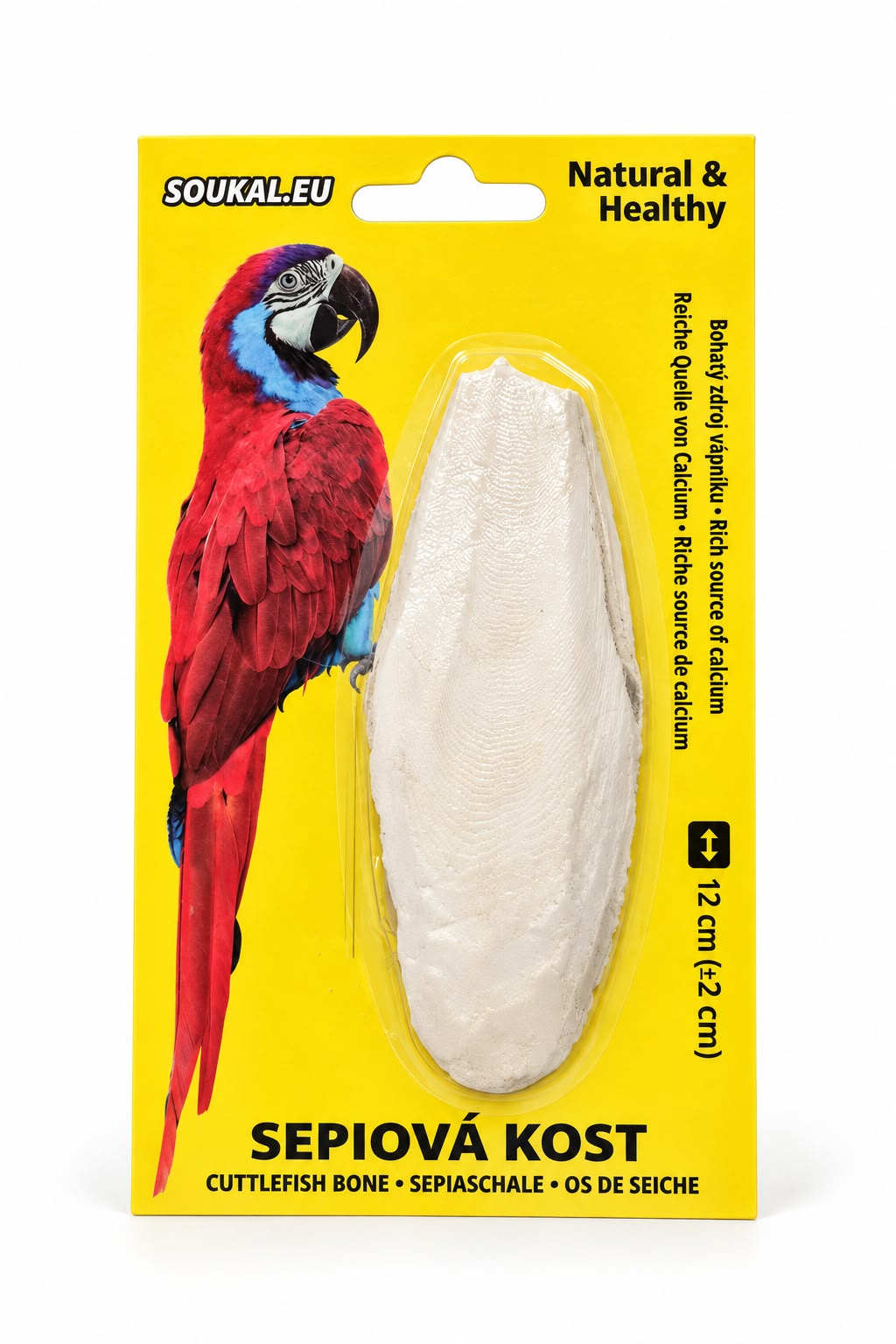 Os de sepie natural pentru păsări de colivie – 12 cm