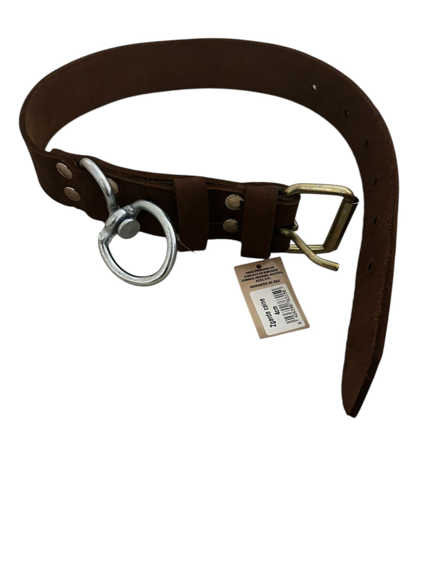 Zgardă caine piele 4 cm