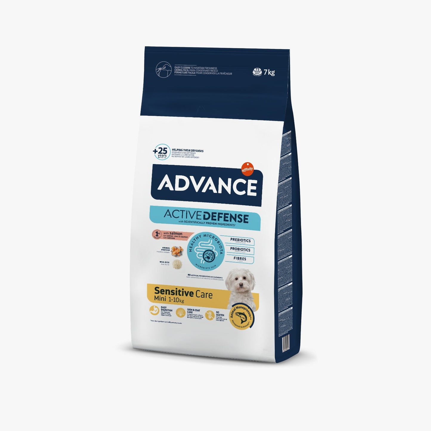 Advance Câine – Mini Sensitive – cu Somon și orez 7 kg