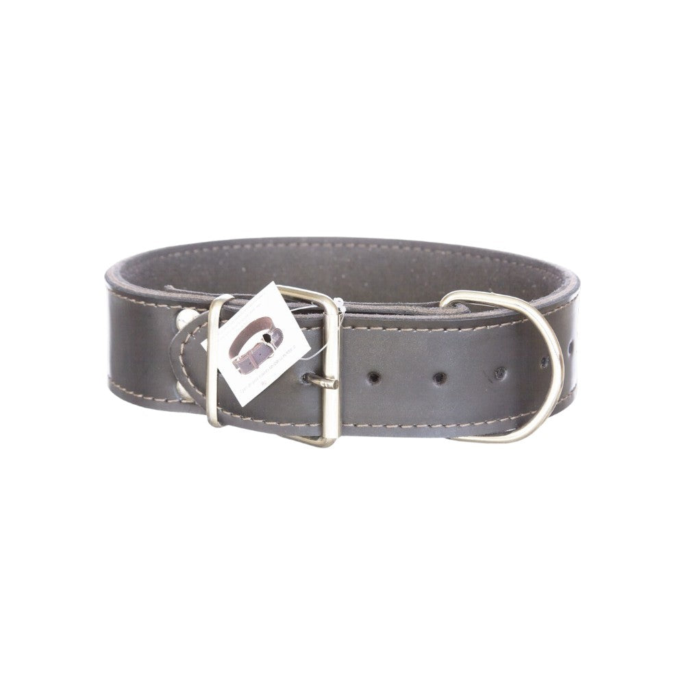 Zgarda piele lata&groasa 5 cm/70 cm negru