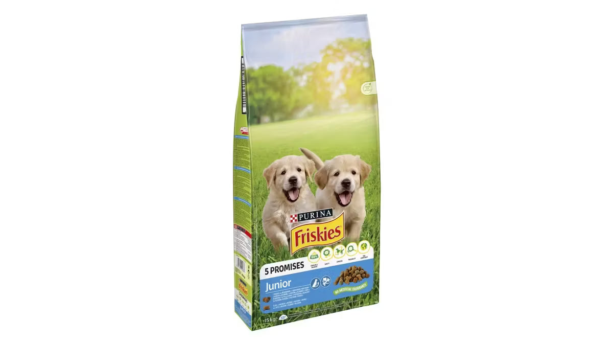FRISKIES JUNIOR Dog Chkn&Veg&Mlk15kg
