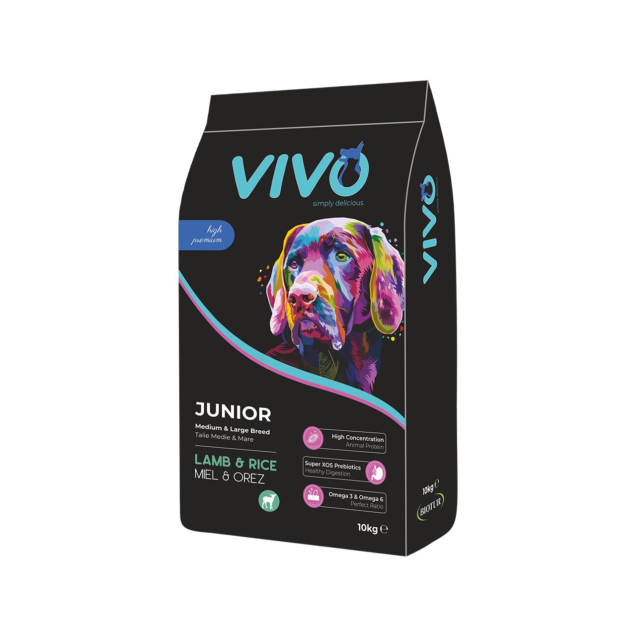 VIVO dog junior medium large miel & orez