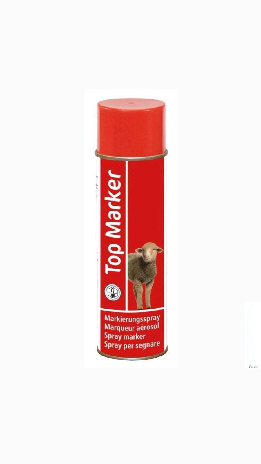 SPRAY MARCAJ ROȘU TOPMARKER 500ML (OVINE)
