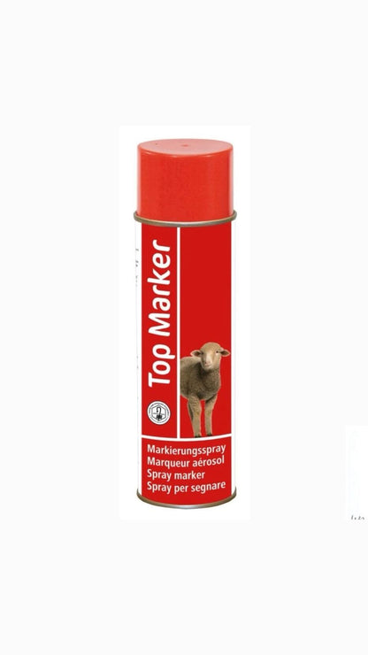 SPRAY MARCAJ ROȘU TOPMARKER 500ML (OVINE)