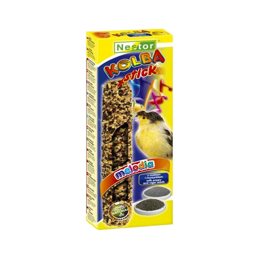 Nestor canari stick mac și semințe de niger (CUT 2 BUC)