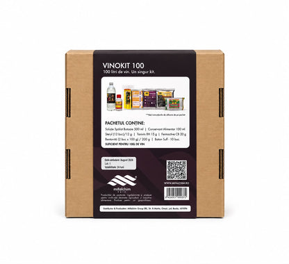 VinoKit 100 - kit complet 7 produse pentru a obține 100 L de vin