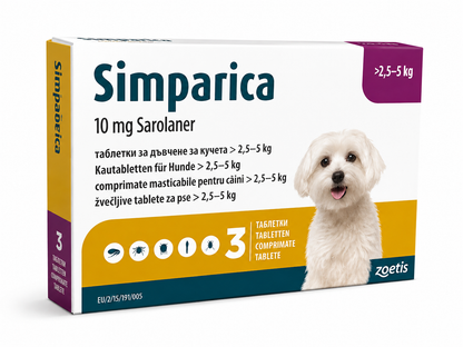 Simparica comprimate masticabile antiparazitare pentru câini, 1 comprimat