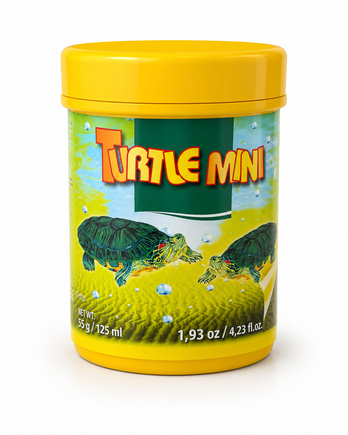 Turtle Mini – Hrană completă pentru puii de țestoase de apă (55 g / 125 ml)