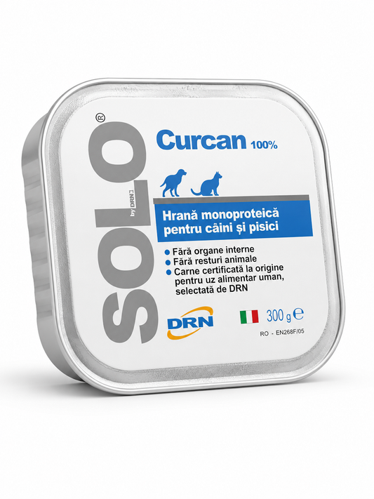 Solo Curcan 100% DRN – Hrană monoproteică pentru câini și pisici