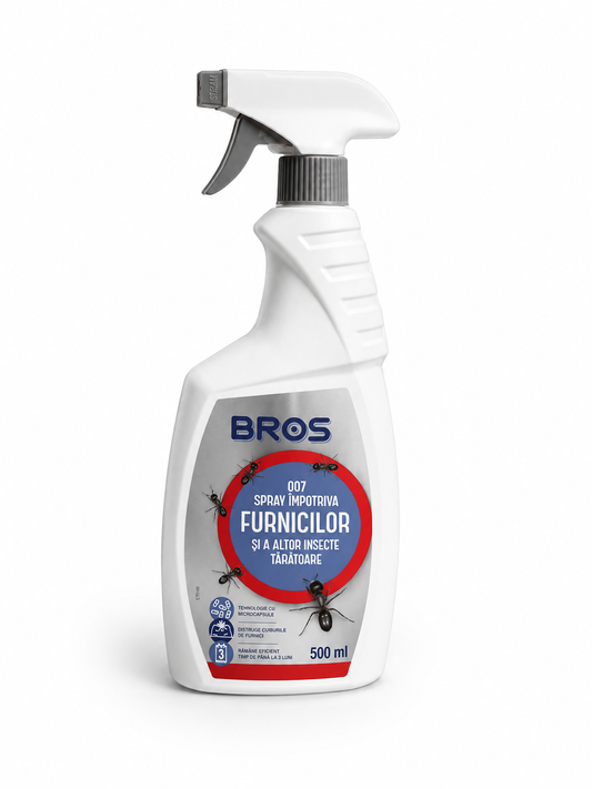 Spray împotriva furnicilor și a altor insecte târâtoare BROS 007 – 500 ml