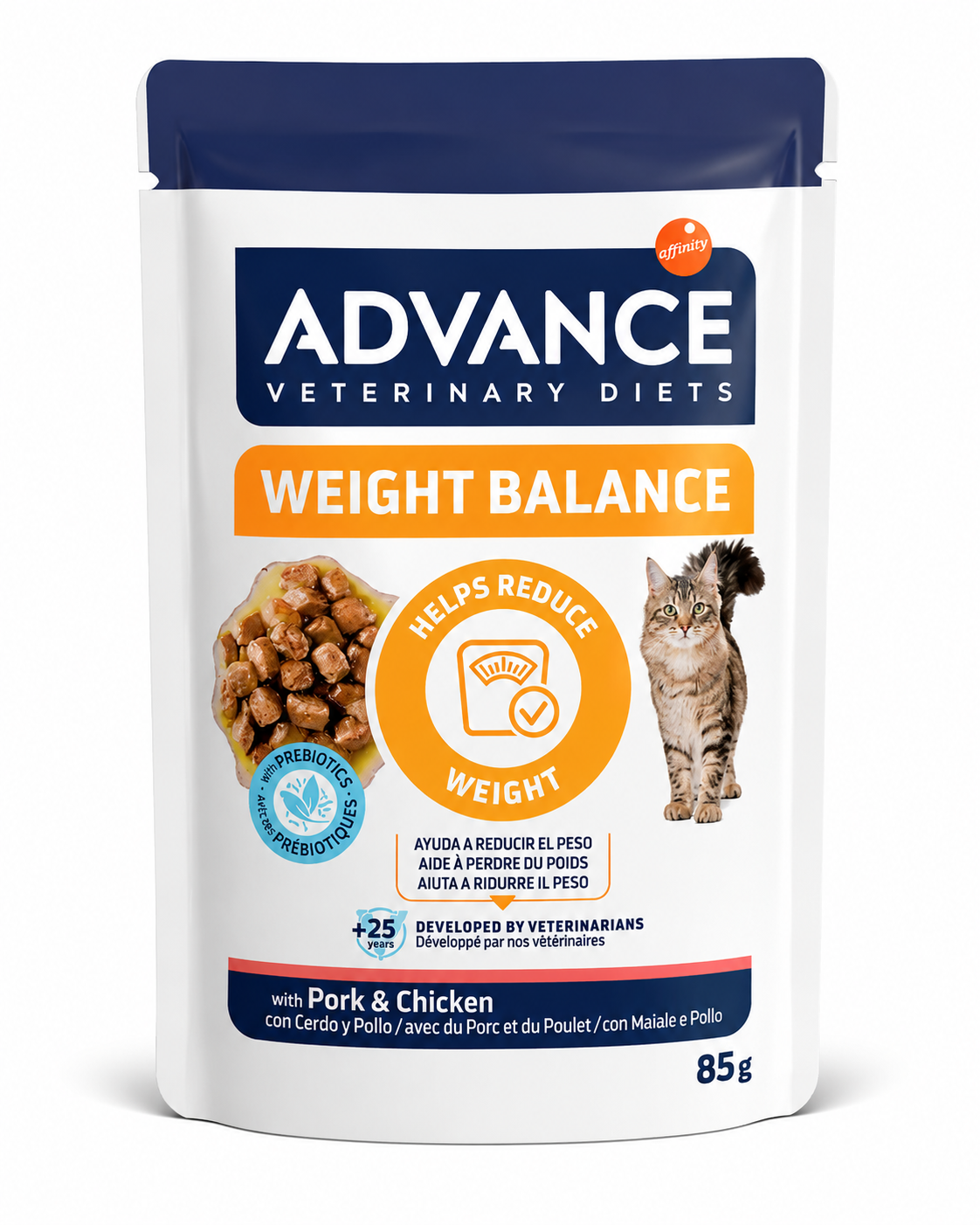 Advance Veterinary Diets Weight Balance Plic 85 g – Hrană umedă pentru pisici supraponderale