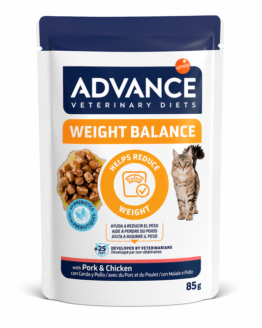 Advance Veterinary Diets Weight Balance Plic 85 g – Hrană umedă pentru pisici supraponderale