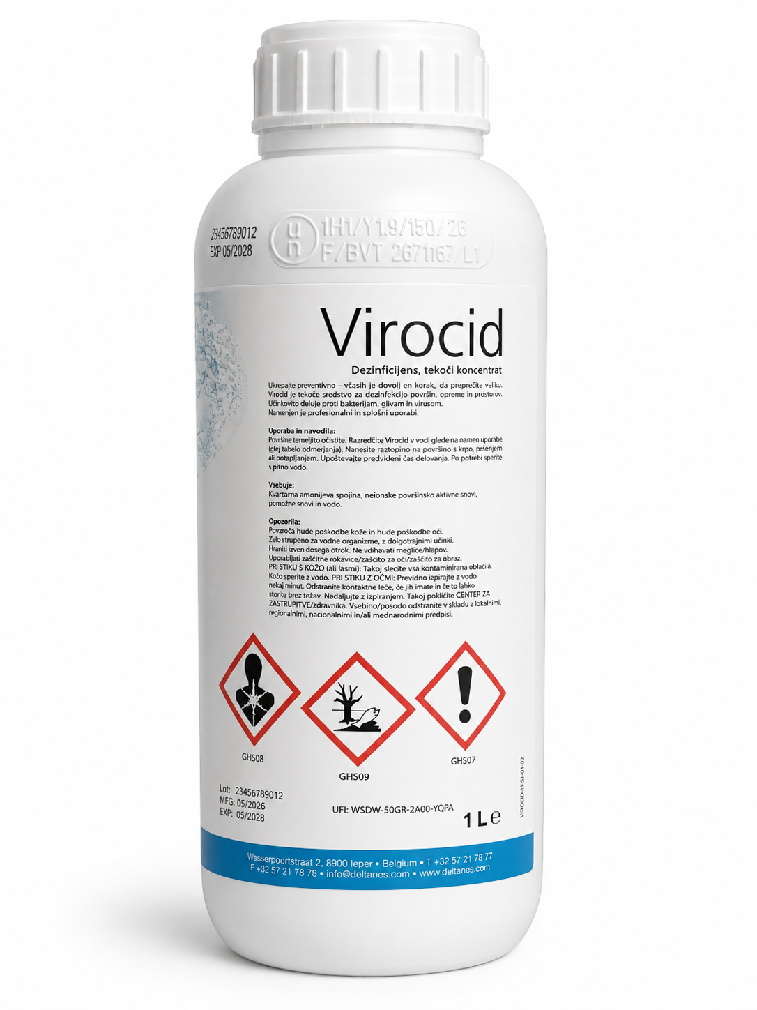 Virocid 1 L – dezinfectant concentrat pentru ferme, adăposturi și echipamente