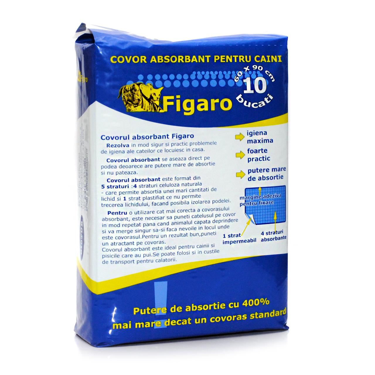 COVOR ABSORBANT PENTRU CAINI FIGARO 60X90CM (10BUC/PCH)