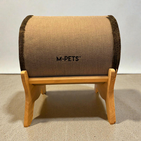 Pat tunel pentru pisici cu suport de Lemn