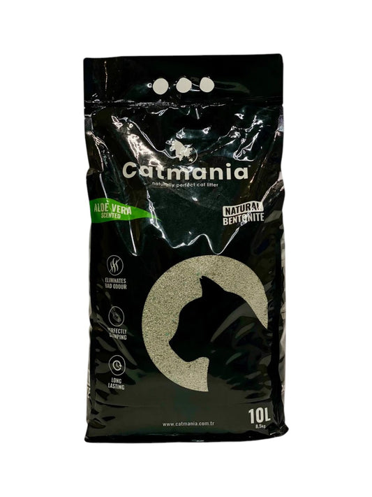 Nisip pentru litieră BENTONITĂ CATMANIA, Aloe Vera, 10L - 8,5 KG