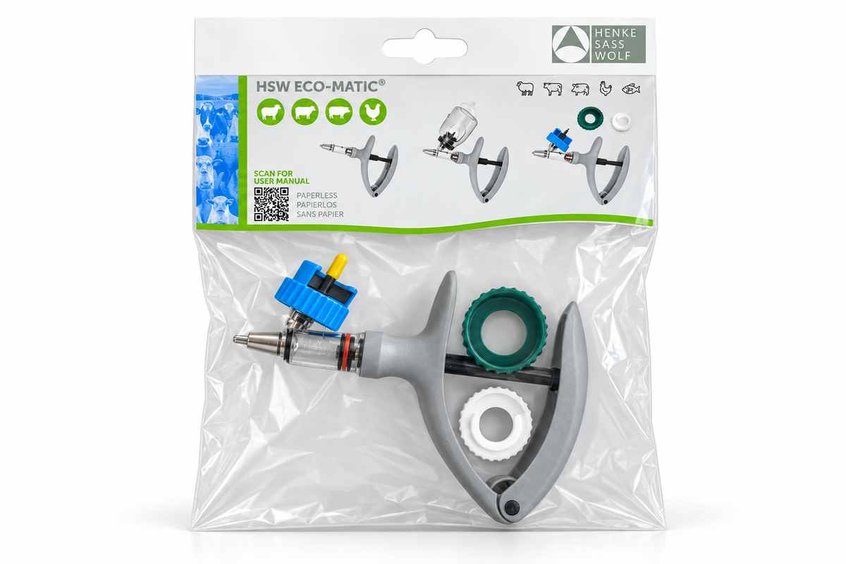 Pistol dozator veterinar HSW ECO-MATIC – pentru administrarea orală a tratamentelor la animale, 5 ml