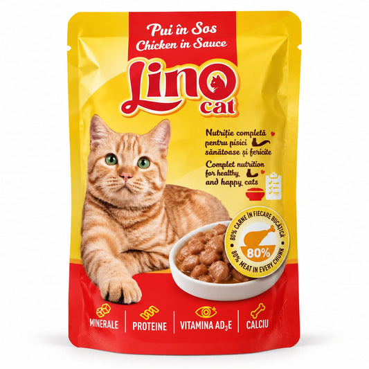 Lino Cat – hrană umedă completă pentru pisici diverse sortimente