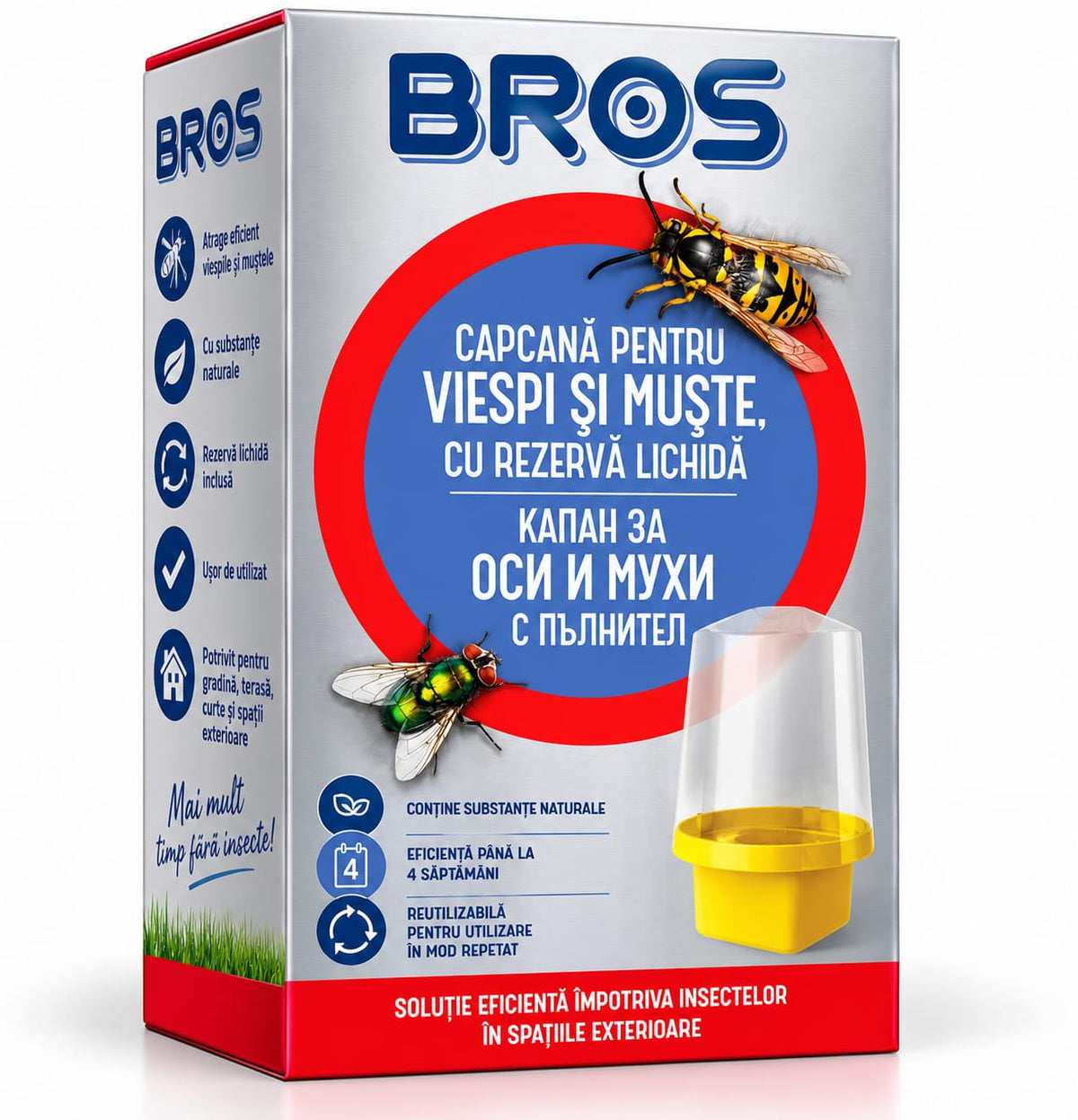 BROS – Capcană pentru viespi și muște, cu rezervă lichidă