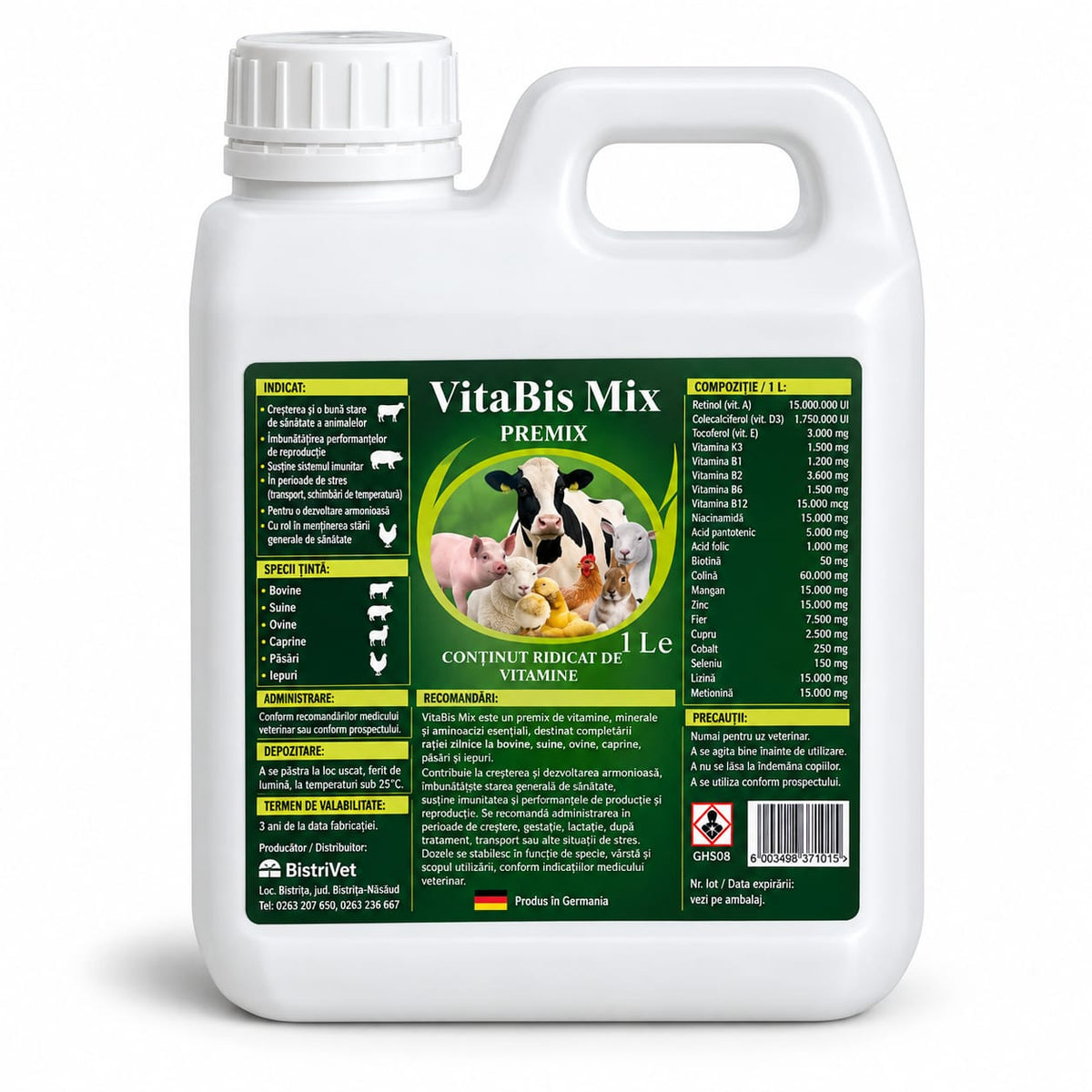 VitaBis Mix Premix 1 L – complex de vitamine, minerale și aminoacizi