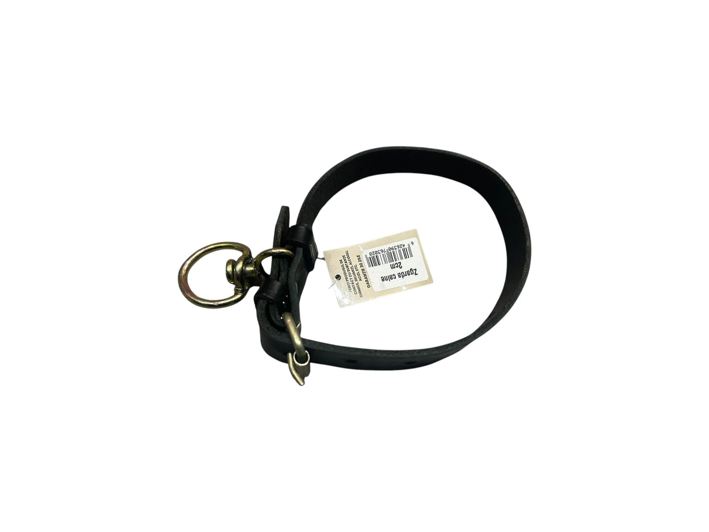 Zgardă piele neagra, 2 cm