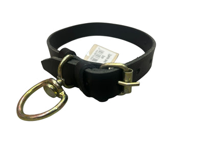 Zgardă piele neagra, 2 cm