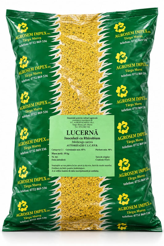 LUCERNĂ INOCULATĂ CU RHIZOBIUM – UN START BUN PENTRU O CULTURĂ PRODUCTIVĂ! 1KG