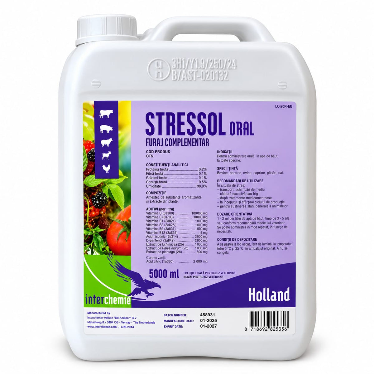 STRESSOL ORAL 5 L – suport nutrițional în perioadele de stres și solicitare