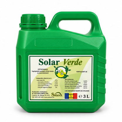 Solar Verde – îngrășământ lichid cu azot, magneziu și microelemente – 1 L / 3 L