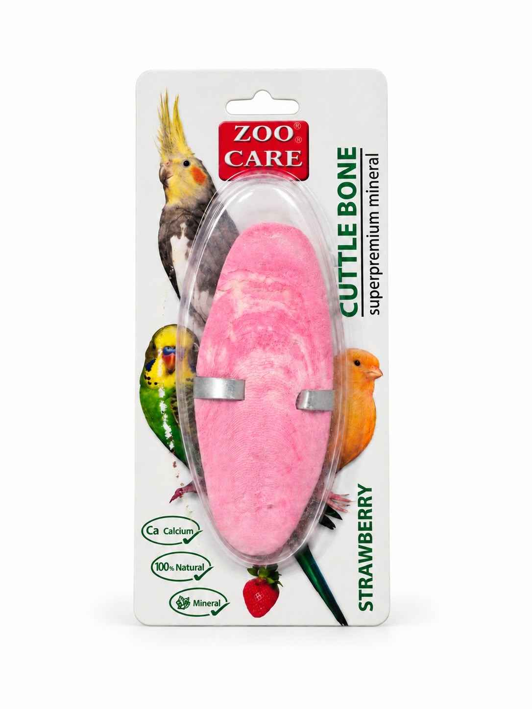 Zoo Care Cuttle Bone Strawberry – os de sepie mineral pentru păsări