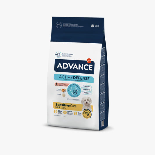Advance Câine – Mini Sensitive – cu Somon și orez 7 kg