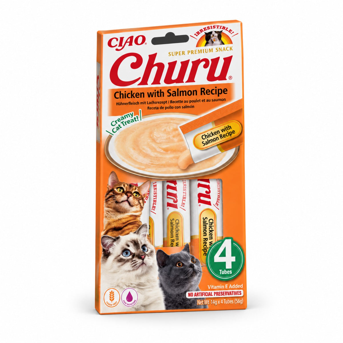 CIAO Churu – recompensă cremoasă pentru pisici, 4 x 14 g