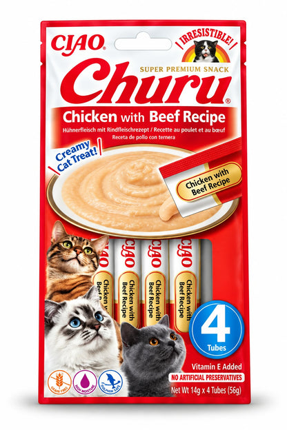 CIAO Churu – recompensă cremoasă pentru pisici, 4 x 14 g