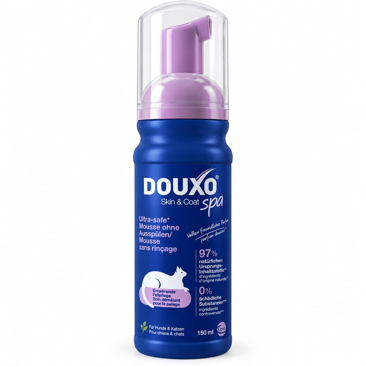 DOUXO Skin & Coat SPA Mousse pentru pisici – Îngrijire și descurcare, 150 ml