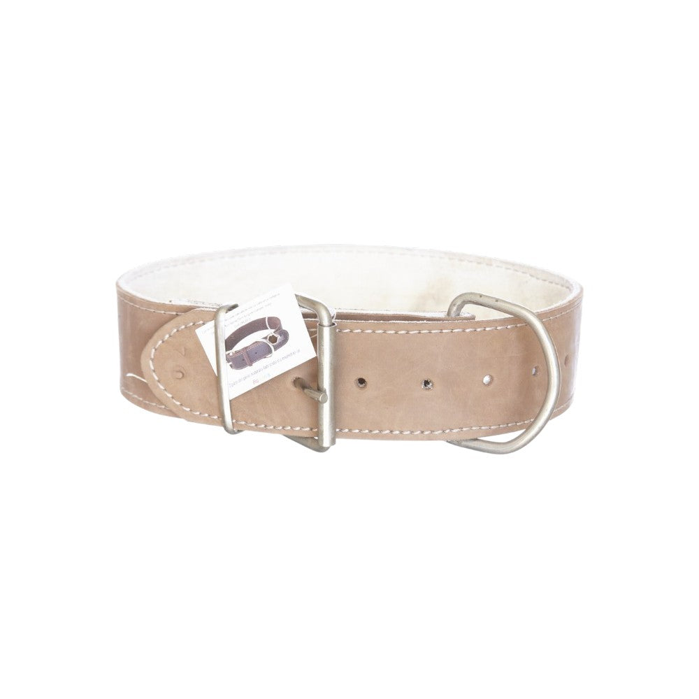 Zgarda piele lata&groasa 5 cm/70 cm maro