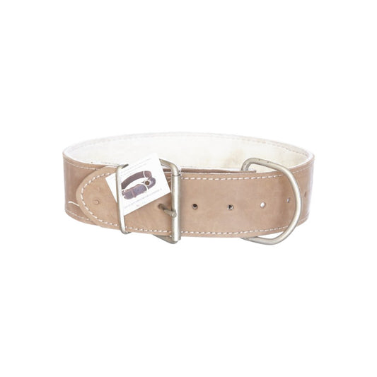 Zgarda piele lata&groasa 5 cm/70 cm maro