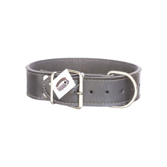 Zgarda piele lata&groasa 5 cm/70 cm negru